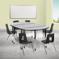 Flash Furniture XU-GRP-18CH-A3048CON-48-GY-T-A-CAS-GG Mobile 76