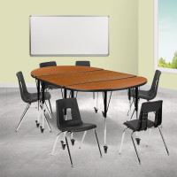 Flash Furniture XU-GRP-18CH-A3048CON-48-OAK-T-A-CAS-GG Mobile 76