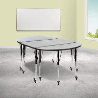 Flash Furniture XU-GRP-A3048CON-48-GY-T-A-CAS-GG 3 Piece Mobile 76