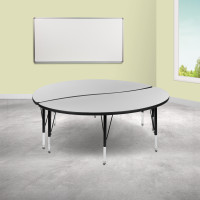 Flash Furniture XU-GRP-A60-HCIRC-GY-T-P-GG 2 Piece 60