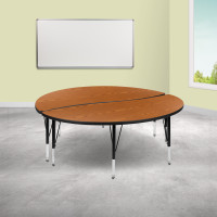 Flash Furniture XU-GRP-A60-HCIRC-OAK-T-P-GG 2 Piece 60
