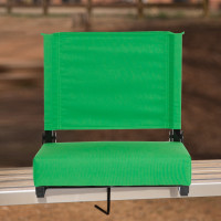 Flash Furniture XU-STA-BGR-GG Grandstand Comfort Seats by Flash with Ultra-Padded Seat in Bright Green 