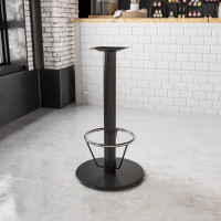 Flash Furniture XU-TR24-BAR-4CFR-GG 24'' Round Restaurant Table Base with 4'' Dia. Bar Height Column and Foot Ring 