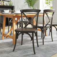 Flash Furniture XU-X-EA-GG HERCULES Series Stackable Early American Wood Cross Back Chair 
