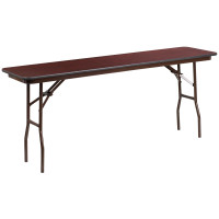 Flash Furniture YT-1872-HIGH-WAL-GG Mahogany Rectangular High Pressure Laminate Folding Training Table