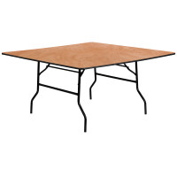 Flash Furniture 60'' Square Wood Folding Banquet Table YT-WFFT60-SQ-GG