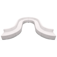 Flash Furniture ZB-803-450-SET-WH-GG HERCULES Alon Series White Leather Reception Configuration
