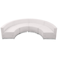 Flash Furniture ZB-803-480-SET-WH-GG HERCULES Alon Series White Leather Reception Configuration