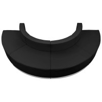 Flash Furniture ZB-803-520-SET-BK-GG HERCULES Alon Series Black Leather Reception Configuration