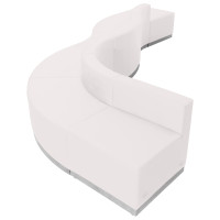Flash Furniture ZB-803-580-SET-WH-GG HERCULES Alon Series White Leather Reception Configuration