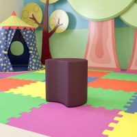 Flash Furniture ZB-FT-045C-18-PURPLE-GG Soft Seating Collaborative Moon for Classrooms and Common Spaces - 18