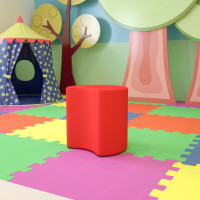 Flash Furniture ZB-FT-045C-18-RED-GG Soft Seating Collaborative Moon for Classrooms and Common Spaces - 18