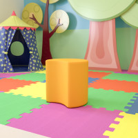 Flash Furniture ZB-FT-045C-18-YELLOW-GG Soft Seating Collaborative Moon for Classrooms and Common Spaces - 18