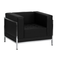 Flash Furniture Hercules Imagination Series Contemporary Black Leather Chair with Encasing Frame ZB-IMAG-CHAIR-GG