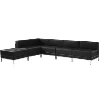 Flash Furniture ZB-IMAG-SECT-SET10-GG HERCULES Imagination Series Black Leather Sectional Configuration