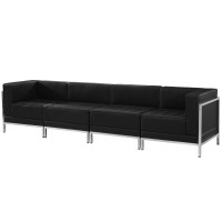 Flash Furniture ZB-IMAG-SET8-GG HERCULES Imagination Series Black Leather 4 Piece Lounge Set