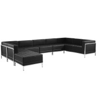Flash Furniture ZB-IMAG-U-SECT-SET4-GG HERCULES Imagination Series Black Leather U-Shape Sectional Configuration