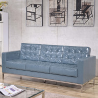 Flash Furniture ZB-LACEY-831-2-SOFA-GY-GG Bonded Leather sofa in Gray