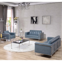 Flash Furniture ZB-LESLEY-8090-SET-GY-GG Hercules Lesley Series Reception Set in Gray