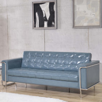 Flash Furniture ZB-LESLEY-8090-SOFA-GY-GG Bonded Leather sofa in Gray