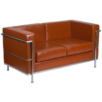 Flash Furniture ZB-REGAL-810-2-LS-COG-GG Bonded Leather loveseat in Cognac