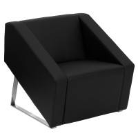 Flash Furniture Hercules Smart Series Black Leather Reception Chair ZB-SMART-BLACK-GG
