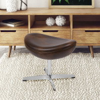 Flash Furniture ZB-WING-BOMB-OTT-GG Bomber Jacket LeatherSoft Saddle Wing Ottoman