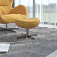 Flash Furniture ZB-WING-CIT-OTT-FAB-GG Citron Fabric Saddle Wing Ottoman
