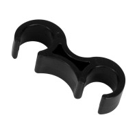 Flash Furniture Set of 2 Black Plastic Ganging Clips LE-3-BK-GANG-GG