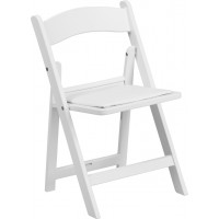 Flash Furniture LE-L-1K-GG Kids White Resin Folding Chair