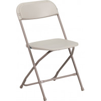 Flash Furniture LE-L-3-BEIGE-GG HERCULES Series 800 lbs Capacity Premium Beige Plastic Folding Chair