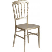 Flash Furniture LE-L-MON-GD-GG Hercules Series Gold Resin Stacking Napoleon Chair