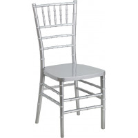 Flash Furniture Flash Elegance Silver Resin Stacking Chiavari Chair [LE-SILVER-GG]