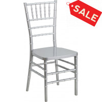 Flash Furniture Flash Elegance Silver Resin Stacking Chiavari Chair [LE-SILVER-GG]