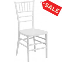 Flash Furniture Flash Elegance White Resin Stacking Chiavari Chair [LE-WHITE-GG]