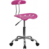 Flash Furniture Vibrant Candy Heart and Chrome Computer Task Chair with Tractor Seat LF-214-CANDYHEART-GG
