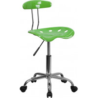 Flash Furniture Vibrant Spicy Lime and Chrome Computer Task Chair with Tractor Seat LF-214-SPICYLIME-GG