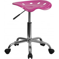 Flash Furniture Vibrant Candy Heart Tractor Seat and Chrome Stool LF-214A-CANDYHEART-GG