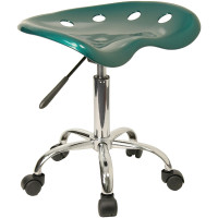 Flash Furniture Vibrant Green Tractor Seat and Chrome Stool LF-214A-GREEN-GG