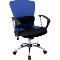 Flash Furniture Mid-Back Blue Mesh Office Chair LF-W23-BLUE-GG