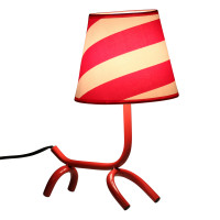 LumiSource LS-L-WFTBL R+W Woof Table Lamp Red in White
