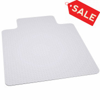 Flash Furniture MAT-124164-GG Big & Tall Capacity Carpet Chairmat with Lip in Clear