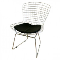 Mod Made MM-8033-Black Chrome Wire Chair
