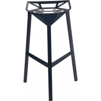 Mod Made MM-AR-02-Black Geometric Aluminum Barstool 2-Pack