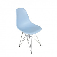 Mod Made MM-PC-016-Blue Paris Tower Side Chair Chrome Leg 2-Pack