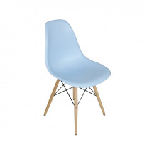 Mod Made MM-PC-016W-Blue Paris Tower Side Chair Wood Leg 2-Pack