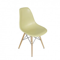 Mod Made MM-PC-016W-Green Paris Tower Side Chair Wood Leg 2-Pack