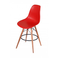 Mod Made MM-PC-016WH-Red Paris Tower Barstool 2-Pack