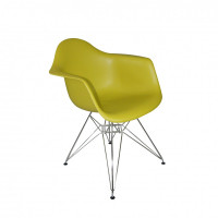 Mod Made MM-PC-018-Green Paris Tower Arm Chair Chrome Leg 2-Pack