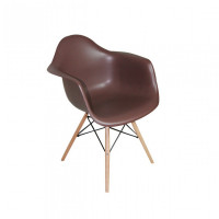 Mod Made MM-PC-018W-Chocolate Paris Tower Arm Chair Wood Leg 2-Pack
